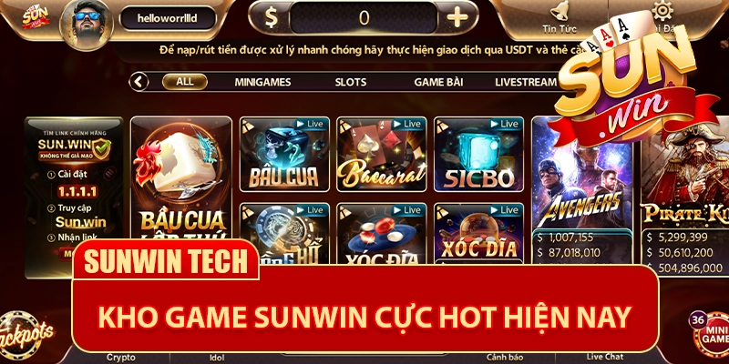 Kho game sunwin cực hot hiện nay