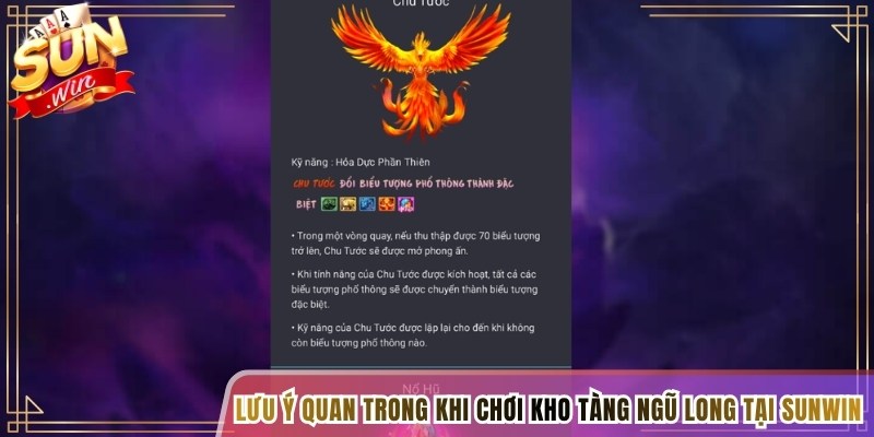 Lưu ý quan trong khi chơi kho tàng ngũ long tại Sunwin