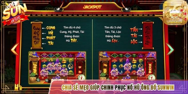 Chia sẻ mẹo giúp chinh phục Nổ hũ ông đồ Sunwin 