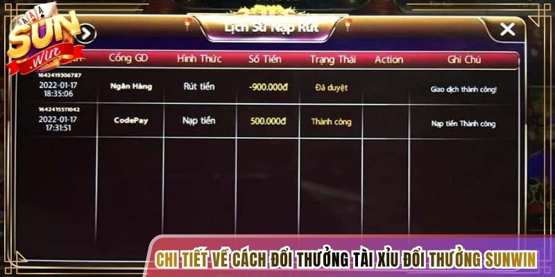 Chi tiết về cách đổi thưởng trong Tài Xỉu đổi thưởng Sunwin 