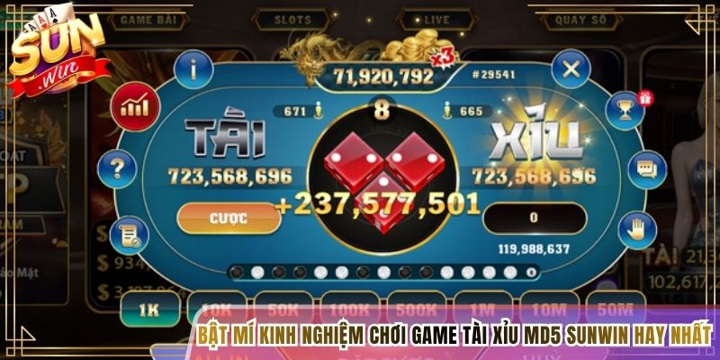 Bật mí kinh nghiệm chơi game Tài Xỉu MD5 Sunwin hay nhất