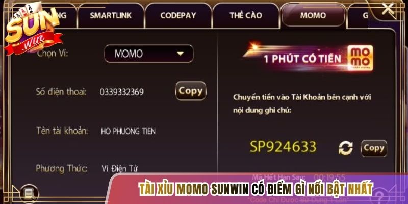 Tài Xỉu Momo Sunwin có điểm gì nổi bật nhất